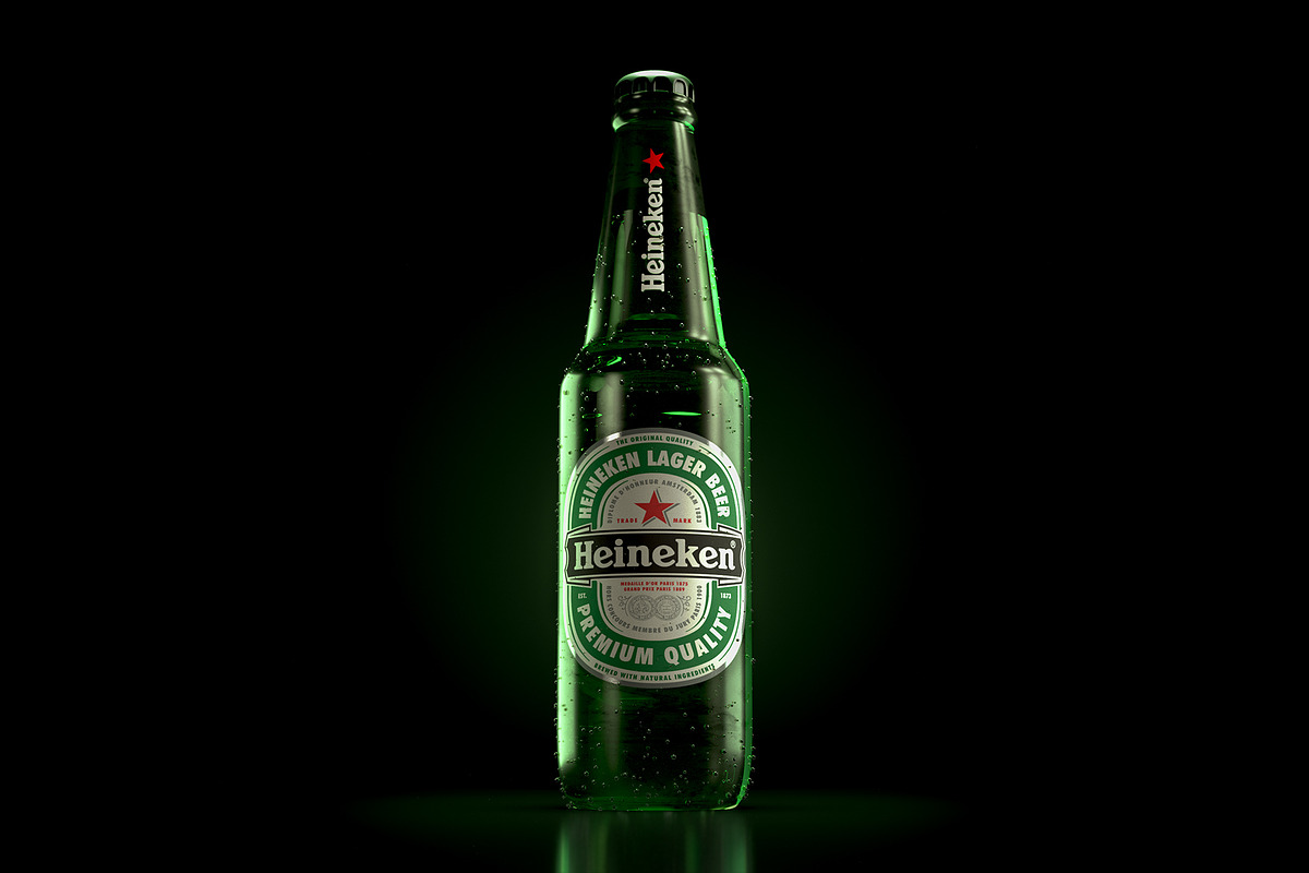 Heineken Bottle Render (C4D/Corona), a Product Mockup by iamrossmason (Photo 1 of 3)