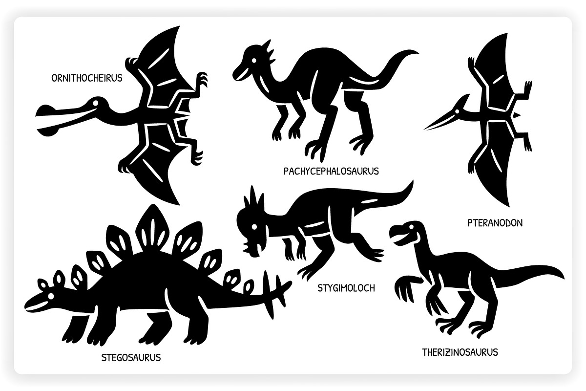 38 Dinosaur Elements x3 Styles, a Graphic by monkik (Photo 15 of 22)