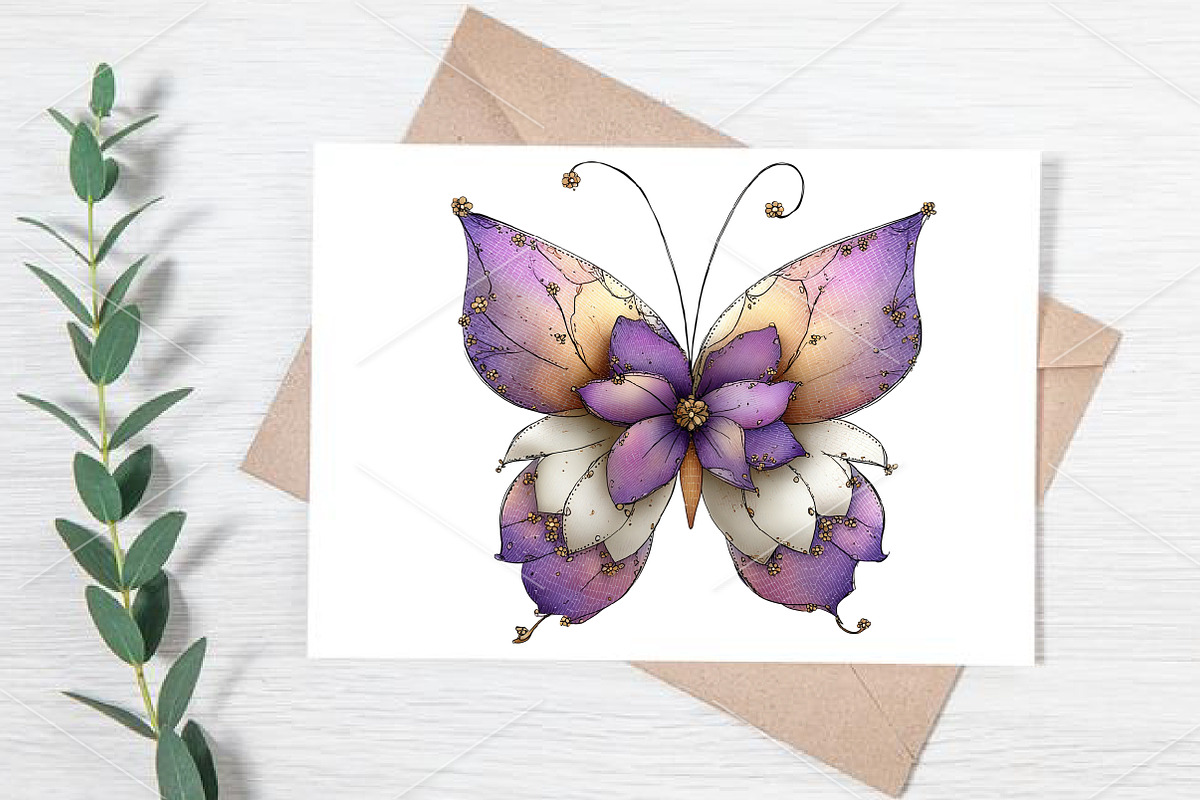 Whimsical Spring Butterfly Clipart, a Seasonal Illustration by Canvas Craft (Photo 7 of 7)