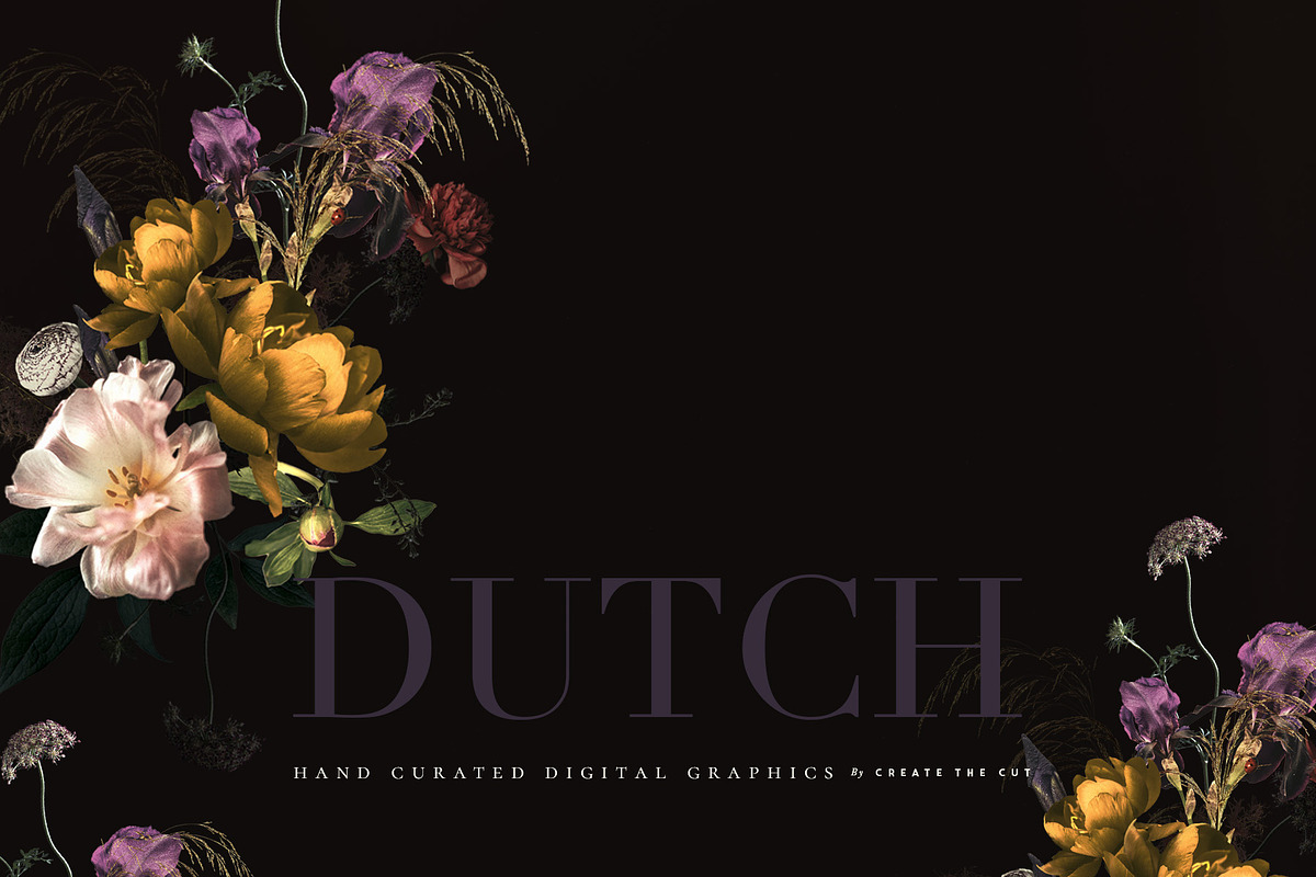 Vintage Floral Clip Art - Dutch, an Illustration by Create The Cut (Photo 3 of 12)