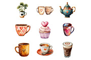 Love Coffee Day Clipart, an Illustration by Design Market (Thumbnail 3 of 3)