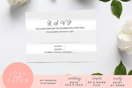 RSVP Card Template R1022