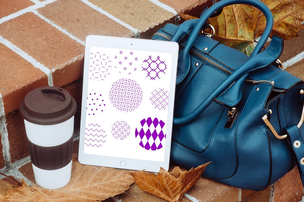 15 Geometric Patterns Brush Stamps, a Brush Add-On by Manifesto Design Gallery (Photo 2 of 5)