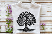 Black Line Art  Autumn Tree SVG, a Graphic by Rose Art (Thumbnail 2 of 5)