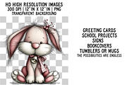 Christmas Bunny Clipart, an Illustration by Craft Nest (Thumbnail 2 of 6)