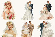 Vintage Wedding Bride and Grooms, a Person Illustration by Design Scotch (Thumbnail 2 of 9)