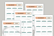 Calendar Template 2026-2030, a Stationery Template by Design Zone (Thumbnail 2 of 5)