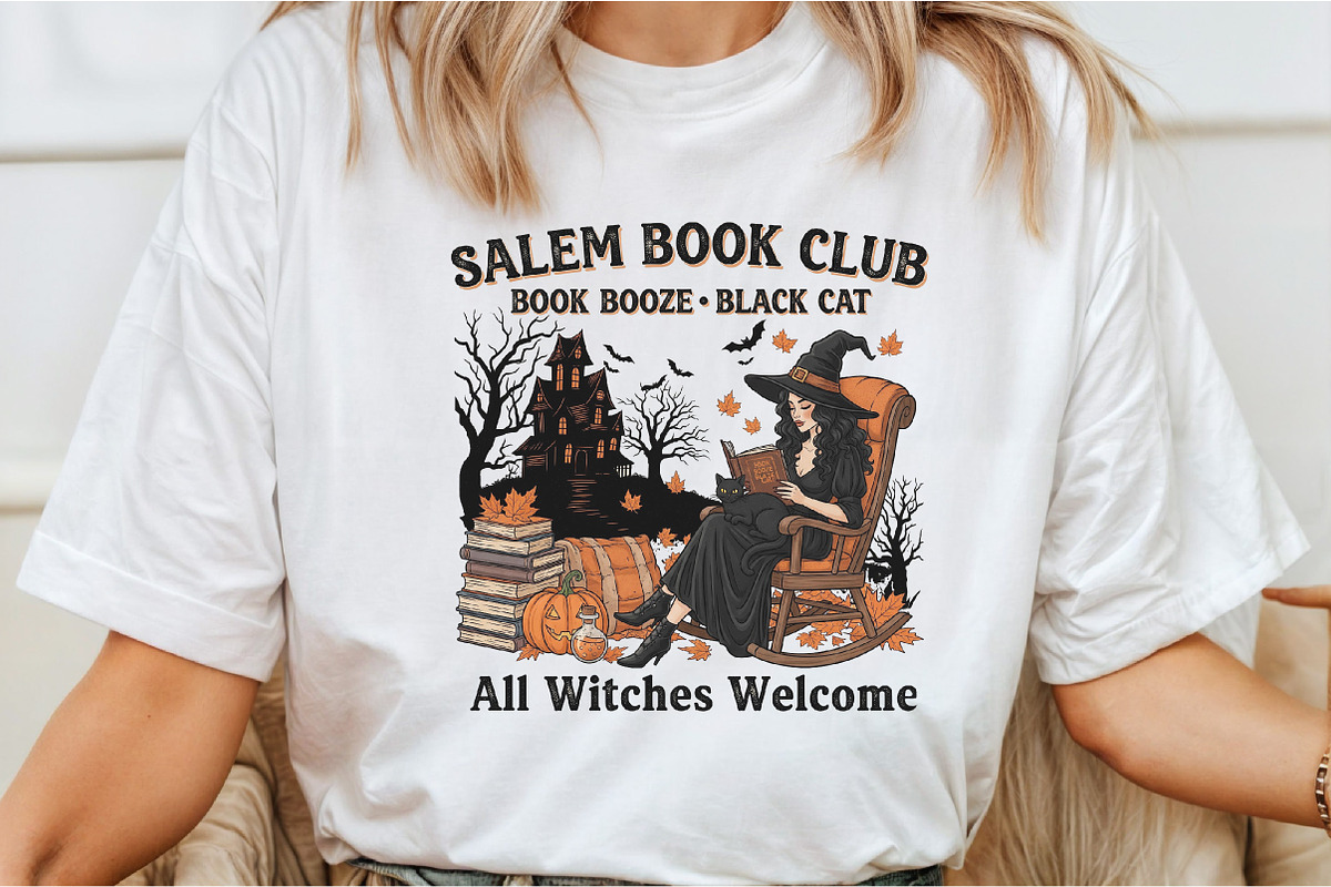 Halloween Fall Witch Salem Book Club, an Illustration by DreamCafeArt (Photo 2 of 7)