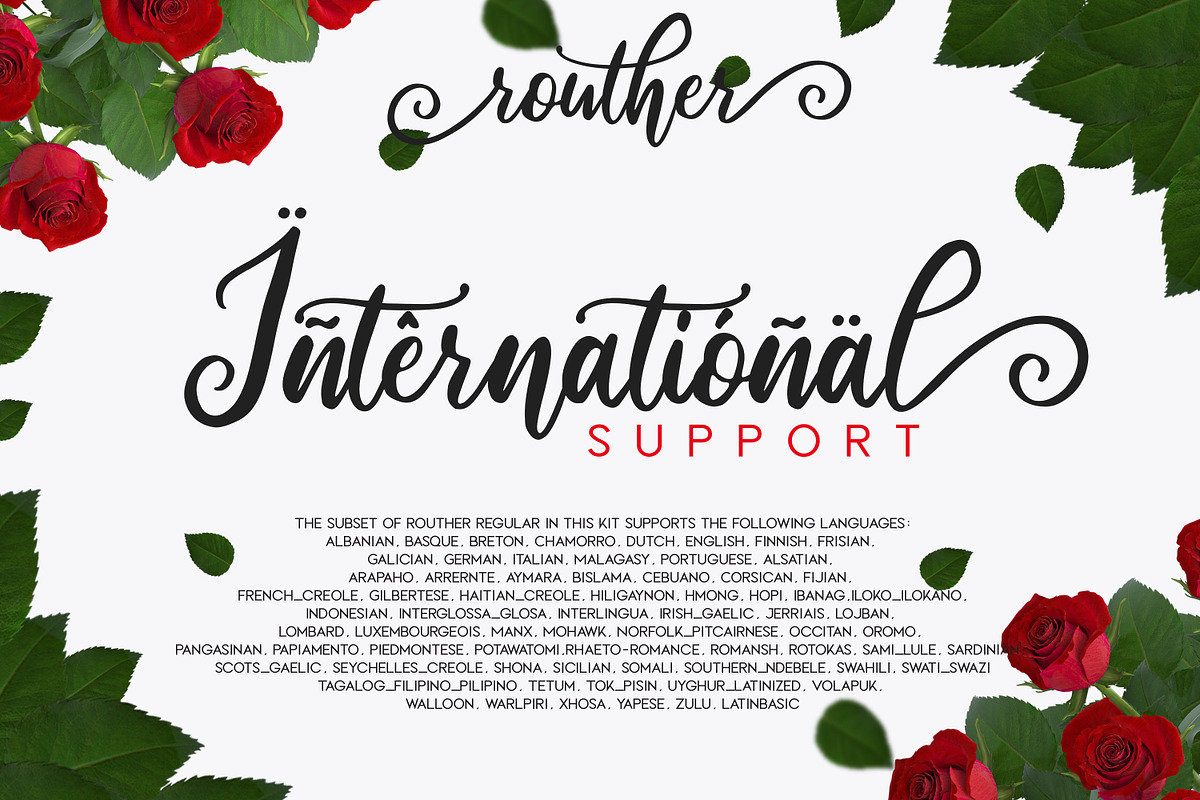 routher - beautiful script font preview 4