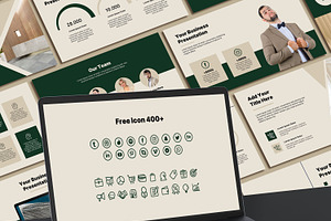 Green PowerPoint Template Business