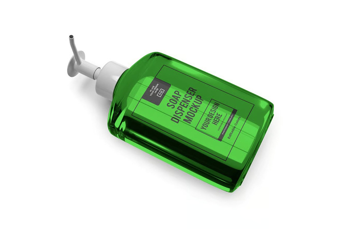 Soap Dispenser Mockup Template Set, a Household Mockup by DesignRushMarket (Photo 10 of 11)