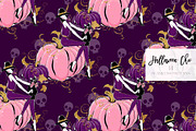 Halloween Fashion Witch Patterns, a Pattern Graphic by KaramfilaS (Thumbnail 4 of 22)