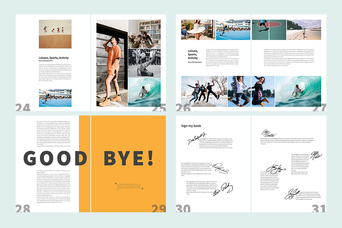 Minimalist Yearbook Design, a Templates & Theme by zheksha (Photo 6 of 6)