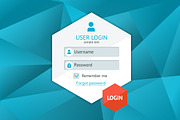 Vector login form page, a Templates & Theme by Vector and Templates (Thumbnail 2 of 2)