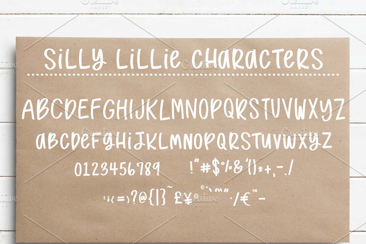 Silly Lillie:A fun handlettered font preview 6