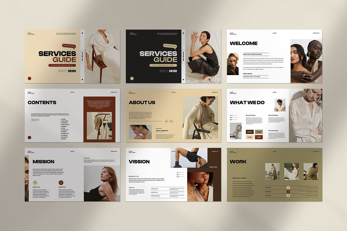Services Guide Presentation Template, a Presentation Template by ...