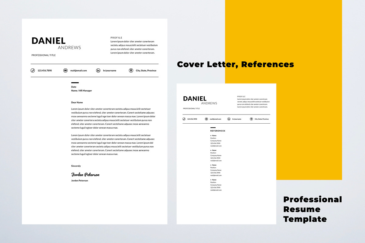 Professional Resume Template, a Resume Template by KHIDD (Photo 5 of 5)
