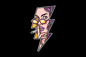 beautiful woman smoking, a Person Illustration by gunaonedesign