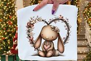 Whimsical Valentine Bunny Clipart, an Illustration by Craft Nest (Thumbnail 8 of 10)