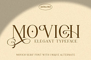 Movich | Uniquely Serif Font, a Serif Font by anOra.std (Thumbnail 1 of 12)