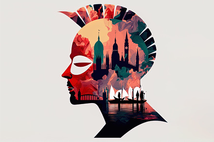 Festive Scene of Venice Carnival