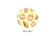 Watercolor Seashell Seamless Pattern, an Illustration by OlDm_Shop (Thumbnail 10 of 10)