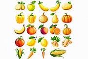 Yellow and Orange Fruit And Vegetabl, a Graphic by Libby Wishes (Thumbnail 3 of 7)