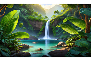 A stunning tropical waterfall, a Nature Photo by Igor Tichonow