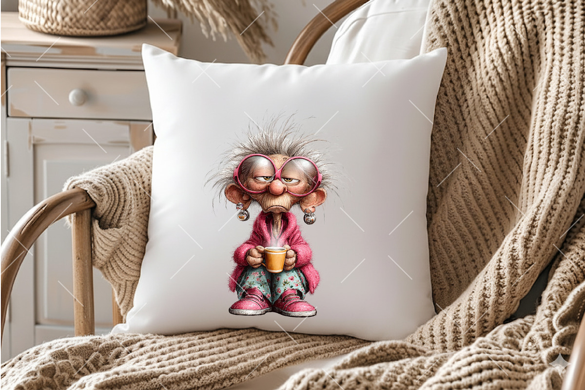 Funny Old Lady Clipart, an Illustration by OK Design (Photo 4 of 6)