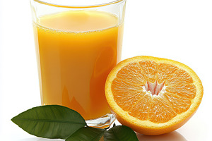Fresh Orange Juice Glass and Half Or, a Food & Drink Photo by Pixeness Studio