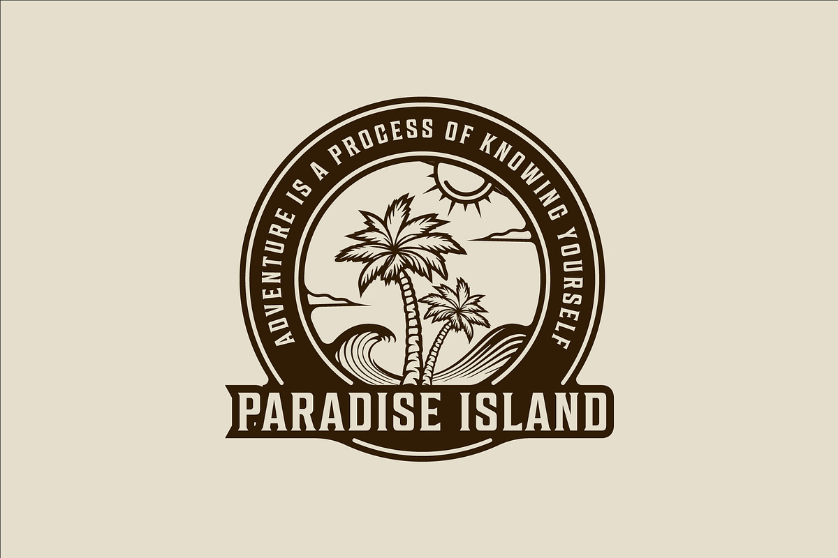 palm or coconut tree logo vintage, a Branding & Logo Template by zyxroun shop