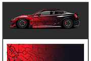 Dynamic Cracked Car Design, a Decorative Illustration by CarWrap design (Thumbnail 3 of 4)