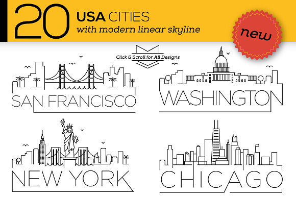 20 Linear Usa City Skylines
