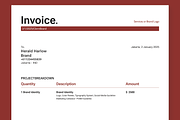 Minimalist Clean Invoice Design, a Marketing Template by Dimatra Store (Thumbnail 2 of 3)