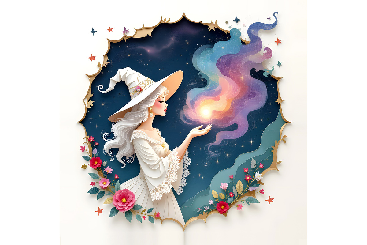 White Magic Witch, a Person Illustration by Sharon Schwalbe (Photo 2 of 2)