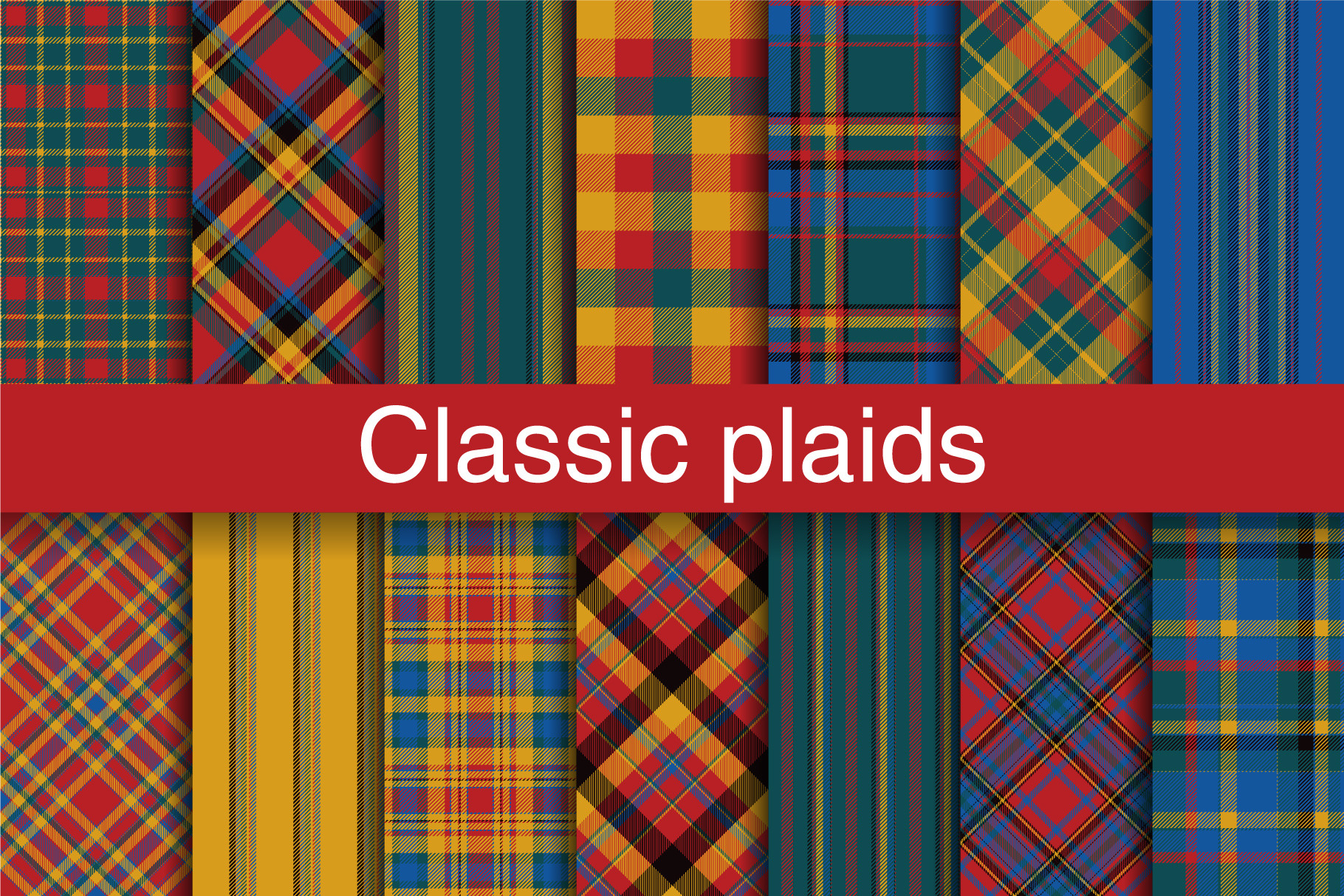 #53 Classic Pattern Plaids EPS + JPG, a Pattern Graphic by Plaid4You
