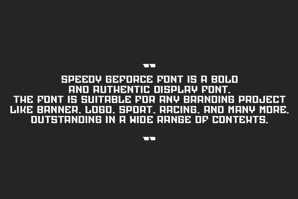 Speedy Geforce, a Serif Font by QR Design Studio (Photo 2 of 6)