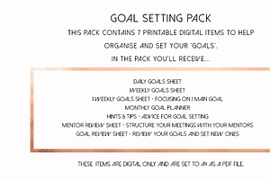 Goal Setting - Printable Planner