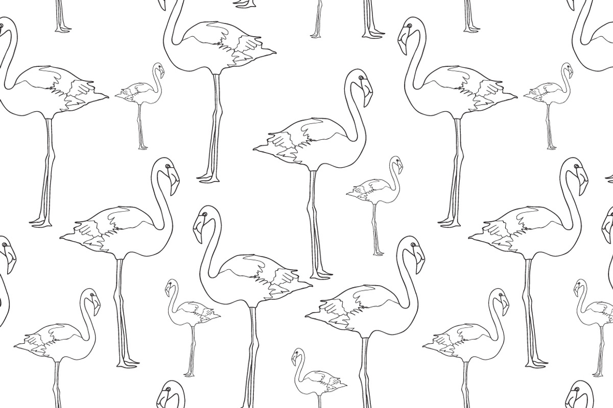 Vector set with flamingos, a Background Graphic by lycka (Photo 3 of 4)