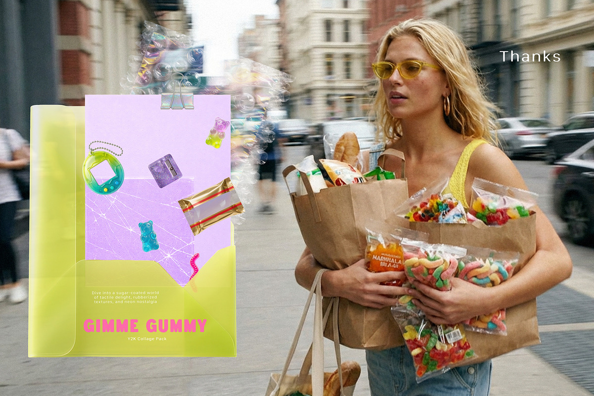 Gimme Gummy: Y2K Collage Pack, an Object Graphic by divanovskaya_nv (Photo 17 of 17)