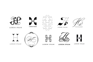 Creative H emblem. Letter h monogram, an Illustration by winwin.art