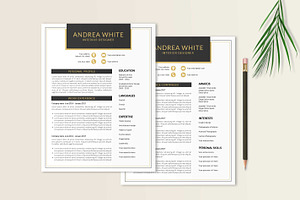 Black & Gold Resume CV Template