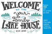7 Lake Hand Lettering Signs, a Decorative Illustration by Paul Lesser (Thumbnail 2 of 8)