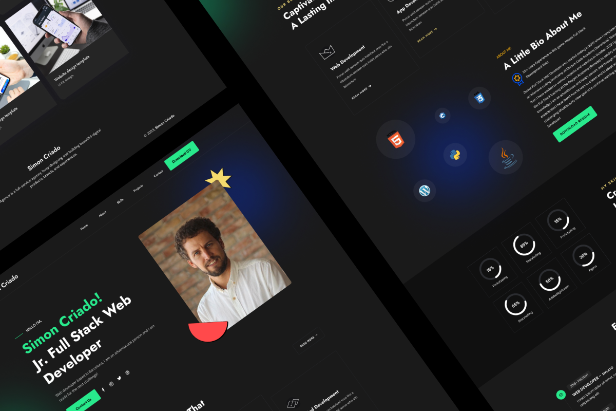 Personal Portfolio Figma UI Template, an UI Kit Template by ArtGalaxy