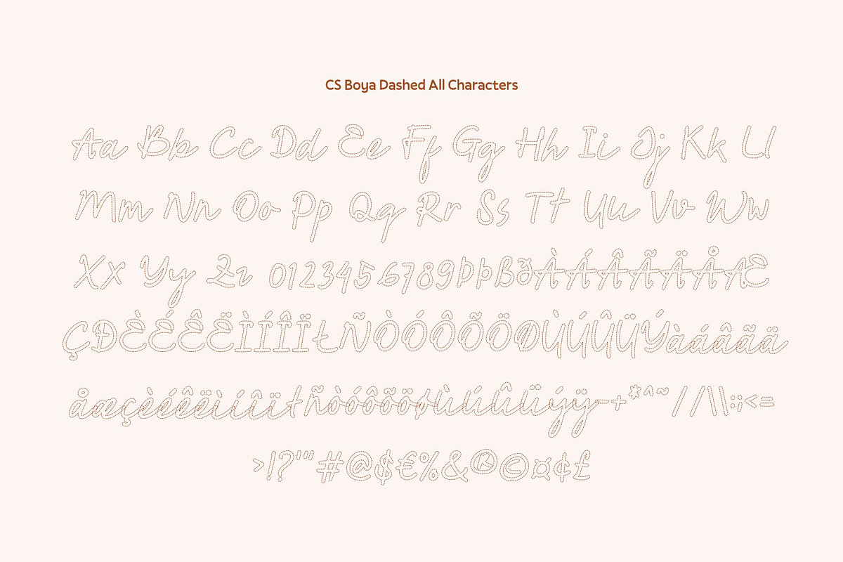 CS Boya Dashed, a Script Font by Craft Supply Co. (Photo 8 of 8)