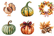 Cozy Thanksgiving Clipart Set, a Seasonal Illustration by Designking (Thumbnail 4 of 4)