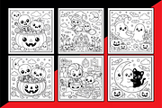 Spooky Besties Bold Easy Coloring, a Seasonal Illustration by Design Station (Thumbnail 2 of 6)