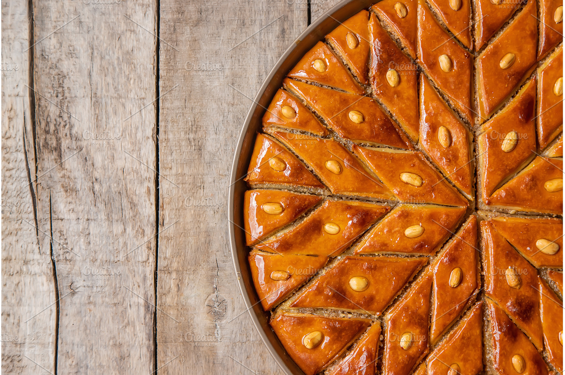 Oriental sweet baklava with nuts, a Food & Drink Photo by yanadjana