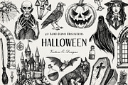 Gothic Halloween Hand Drawn Vectors, a Seasonal Illustration by Yevheniia (Thumbnail 1 of 14)
