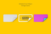 Rectangular Stickers Mockup Set, an Advertising Mockup by Country4k (Thumbnail 2 of 4)